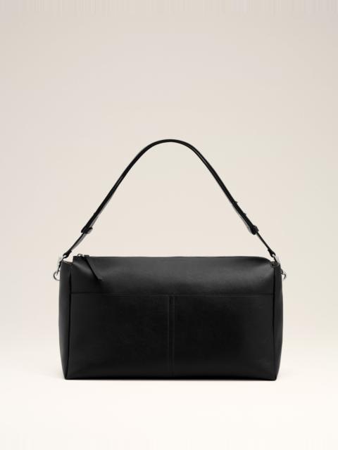 AMI Paris BLACK LARGE COW LEATHER CARROUSEL ZIPPED BAG
