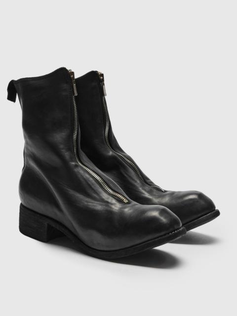 Guidi PL2 Mid Front Zip Boot in Black Full Grain Horse Leather