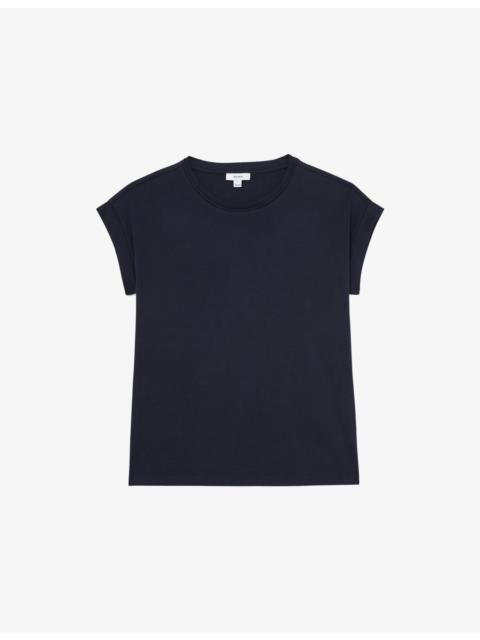 REISS Tommie Crew-Neck Relaxed-Fit Brushed-Cotton T-Shirt