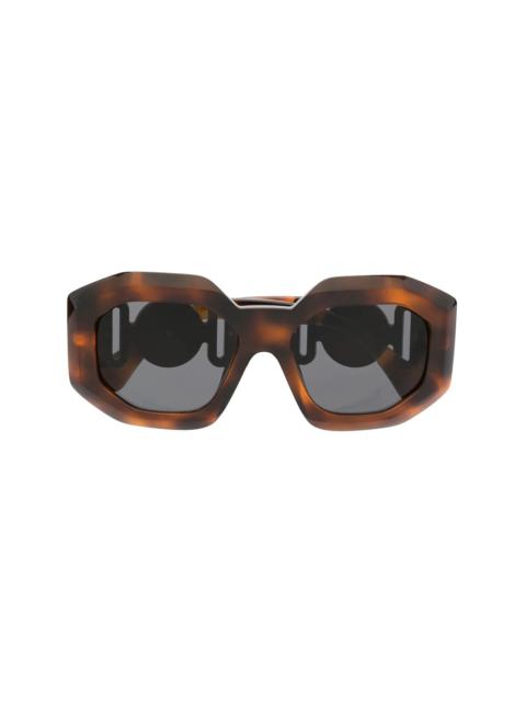 oversized tortoiseshell Medusa sunglasses