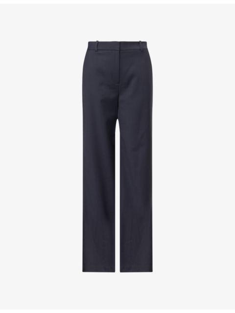 VERONICA BEARD Eaton Wide-Leg Stretch-Wool Blend Trousers