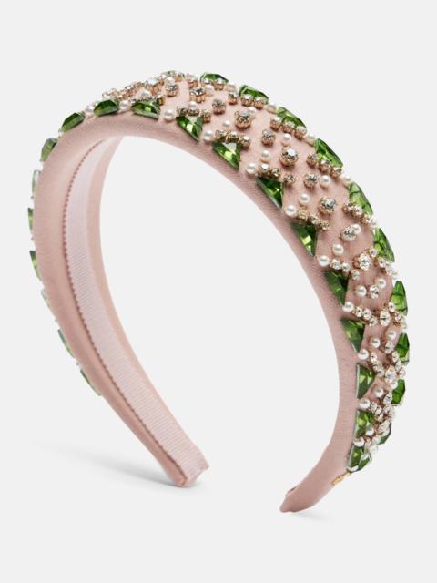 Valentino Crepe Couture embellished headband