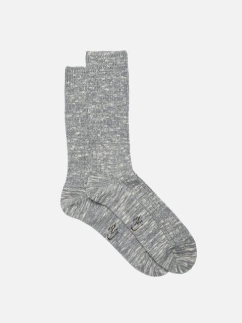 Nudie Jeans Rasmusson Mens Rib Slub Sock Greymelange