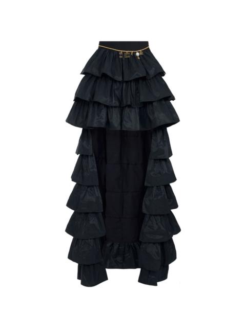 ELISABETTA FRANCHI ruffled asymmetrical skirt