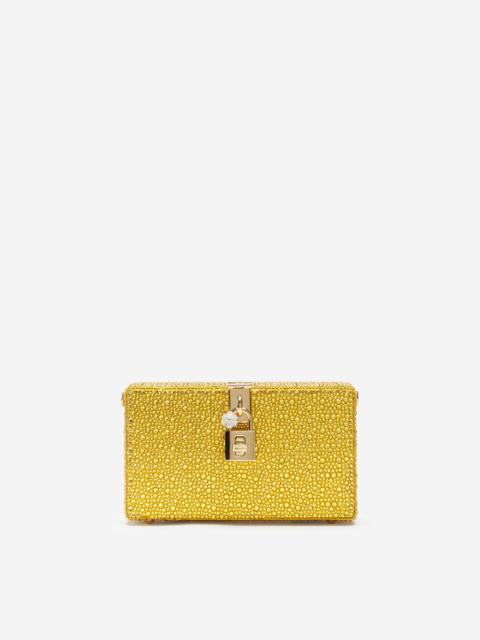 Dolce & Gabbana Dolce Box clutch with heat-applied rhinestones
