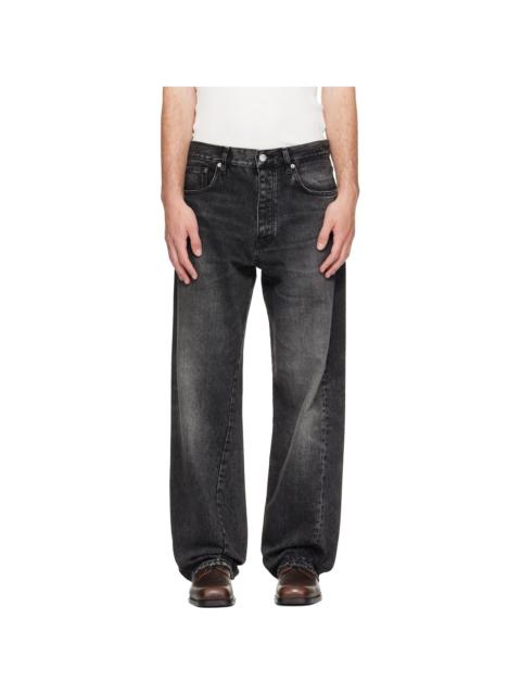 SUNFLOWER Black Wide Twist Jeans
