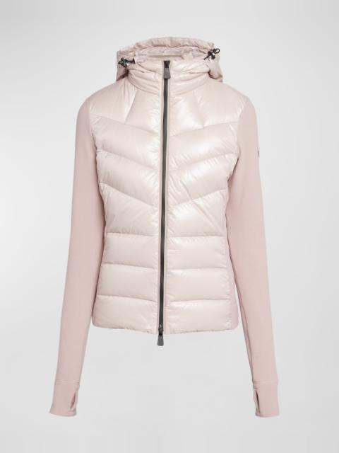 Moncler Grenoble Puffer Polar Fleece Zip-Up Cardigan