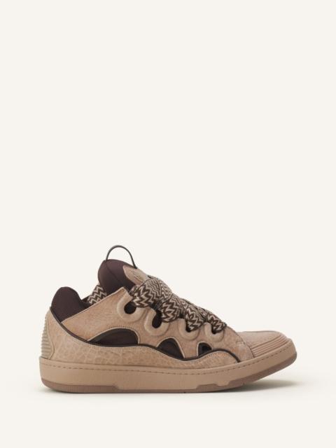 Lanvin CURB SNEAKERS IN DINO-EFFECT LEATHER