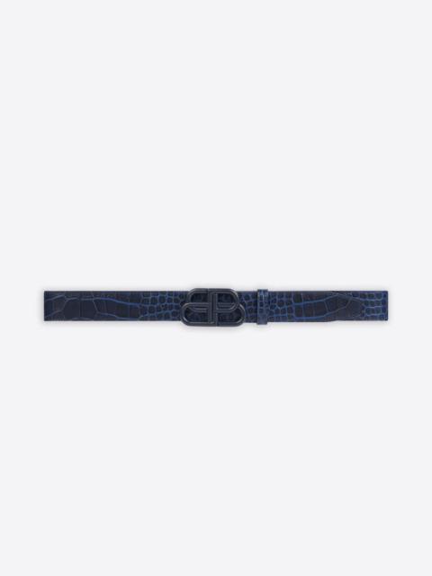 BALENCIAGA Men's Bb Large Belt in Blue