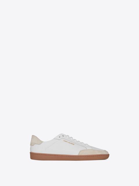SAINT LAURENT court classic sl/10 sneakers in perforated leather and suede