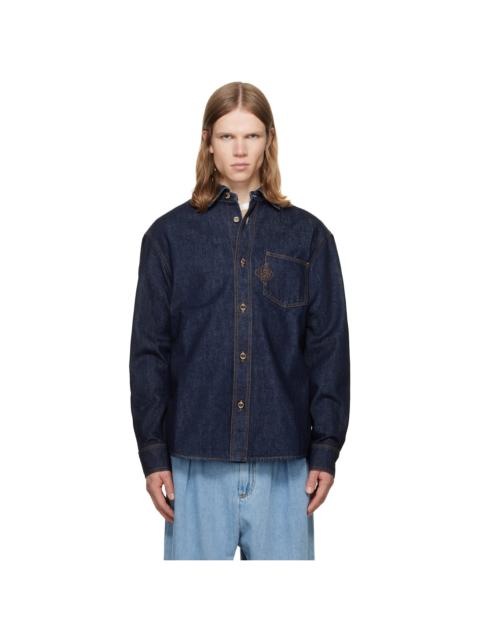CASABLANCA Navy Raw Denim Shirt