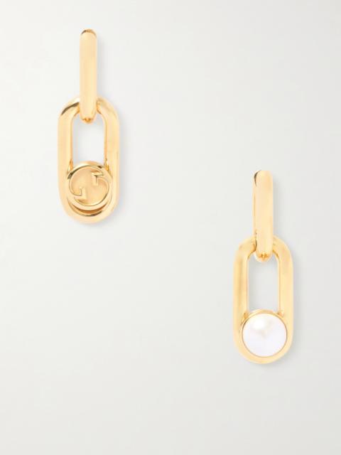 GUCCI Gold-tone Faux Pearl Earrings