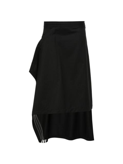 3-Stripes-logo asymmetric skirt