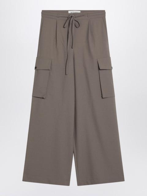RÓHE WIDE CARGO TROUSERS IN TAUPE