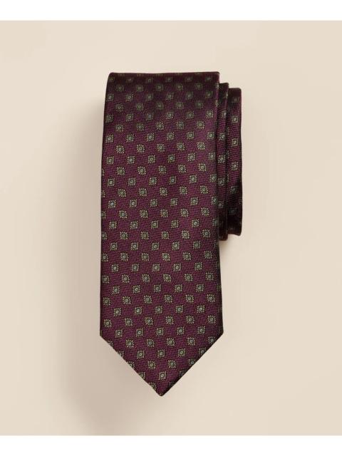 Brooks Brothers Silk Floral Diamond Tie