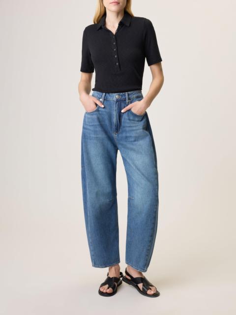 rag & bone Ribbed Short Sleeve Polo