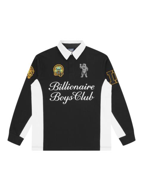 BILLIONAIRE BOYS CLUB SCRIPT PANELLED RUGBY SHIRT