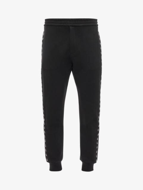 Alexander McQueen Men's Eyelets Joggers in Black