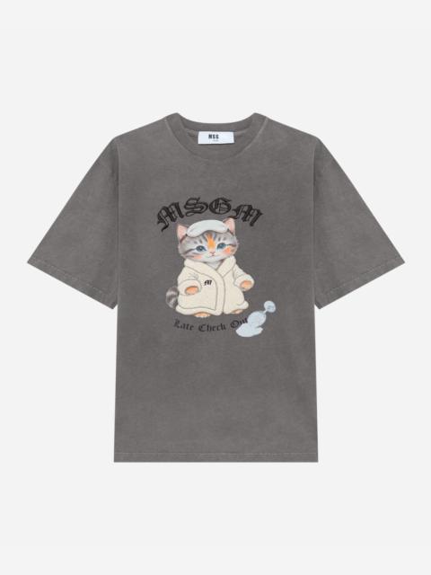MSGM T-shirt with embroidered print and patch