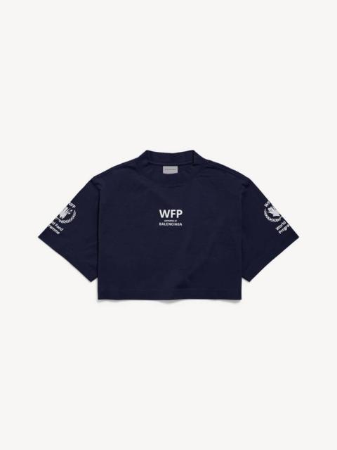 BALENCIAGA Women's Wfp Cropped T-shirt in Navy