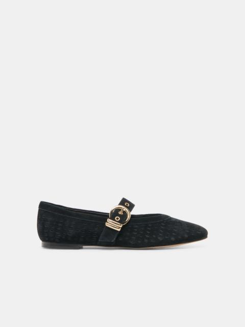 dolce vita MIKELA BALLET FLATS ONYX PERFORATED SUEDE