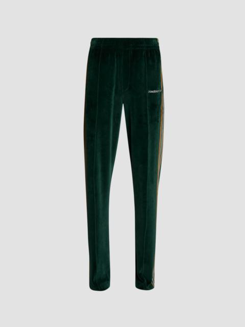 CASABLANCA Men's Velour Striped Track Pants - Green