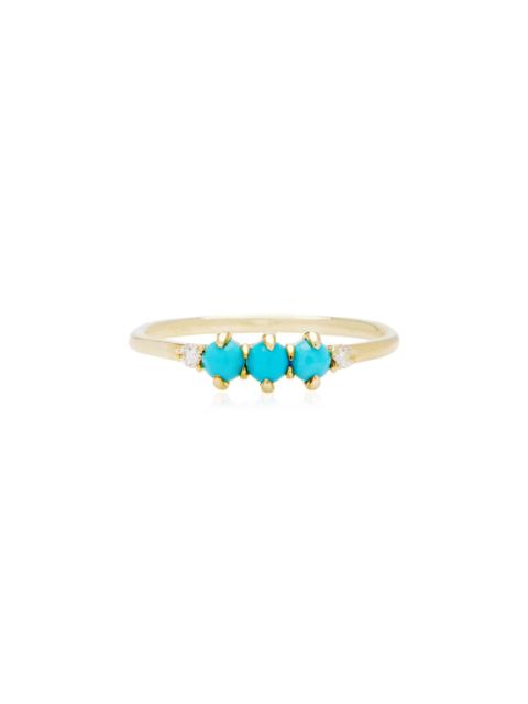 ILA Felicia 14K Yellow Gold Turquoise Ring blue
