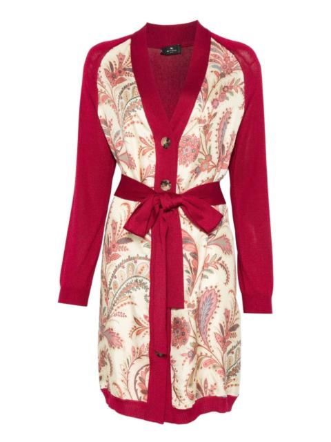 Etro paisley-panel cardi-coat