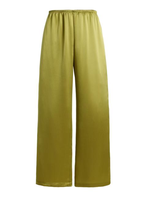 LESET Barb Satin Wide-Leg Pants