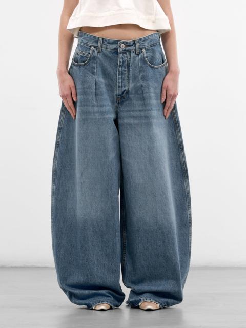 JACQUEMUS Blue Ovalo Baggy Denim Jeans