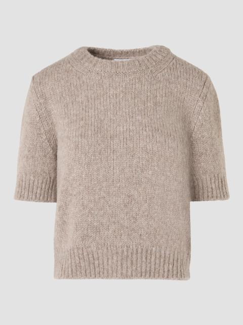 AKRIS Women's Fluffy Alpaca Crewneck Sweater - Oat