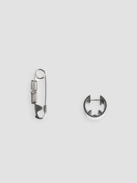 BALENCIAGA Women's DIY Pin Earrings - Silver