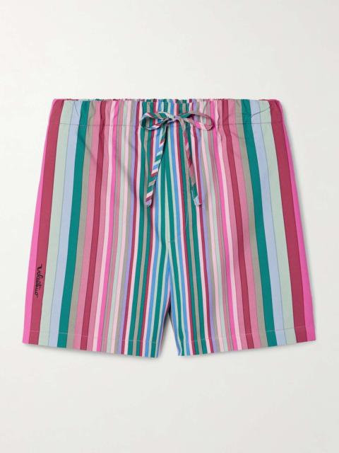 Valentino Striped cotton-poplin shorts