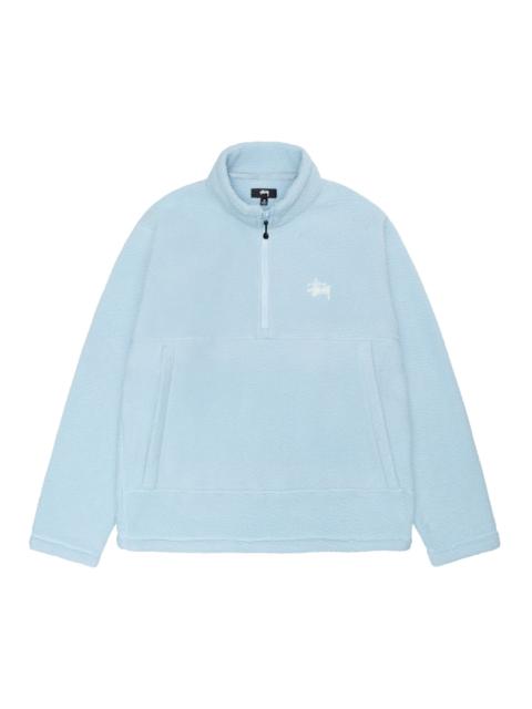 Stussy Polar Fleece Half Zip Mock Neck 'Blue'