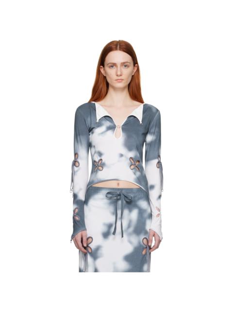 【関税込み】J.Kim ホワイト Embroidery Scheme Petal Tシャツ J.Kim White Embroidery Scheme Petal T-shirt | REVERSIBLE