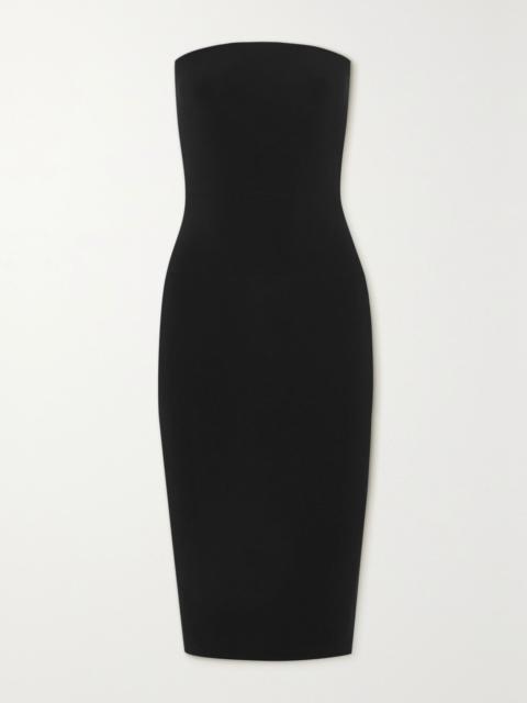 NORMA KAMALI Strapless stretch-jersey dress Black