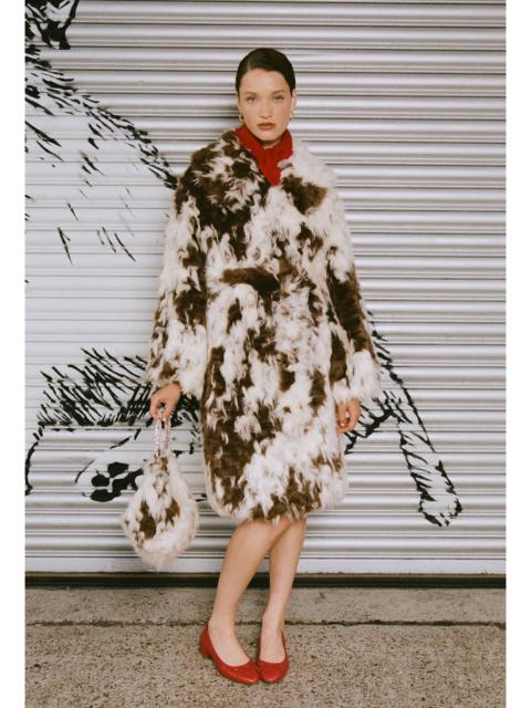 SHRIMPS Lincoln Coat - Faux Cowhide