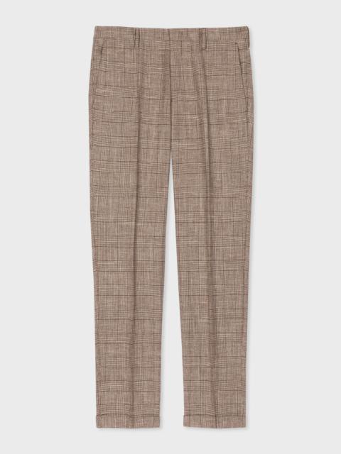 Paul Smith Houndstooth Check Wool-Linen Trousers