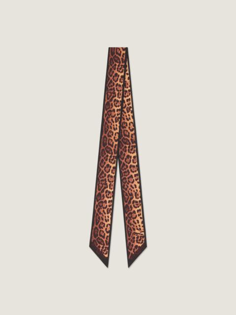 Givenchy BANDEAU IN SILK WITH LEOPARD PRINT