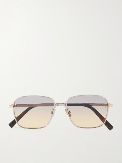 Dior CD Diamond S4U Geometric Silver-Tone and Tortoiseshell Acetate Sunglasses