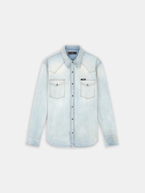 AMIRI WESTERN DENIM LONG SLEEVE SHIRT