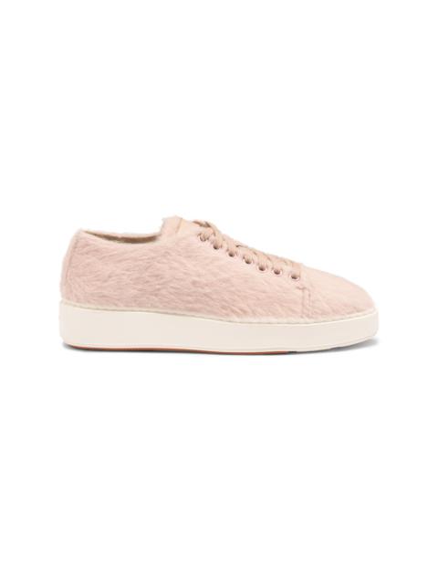 Women's pink wool sneaker