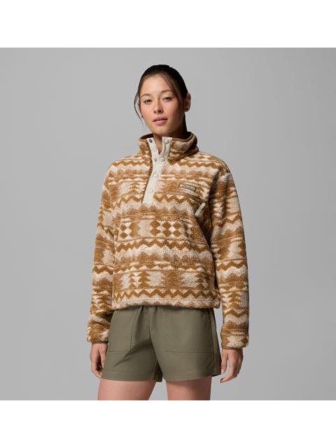 Columbia Women's Helvetia II Printed Cropped Half Snap Fleece Pullover
