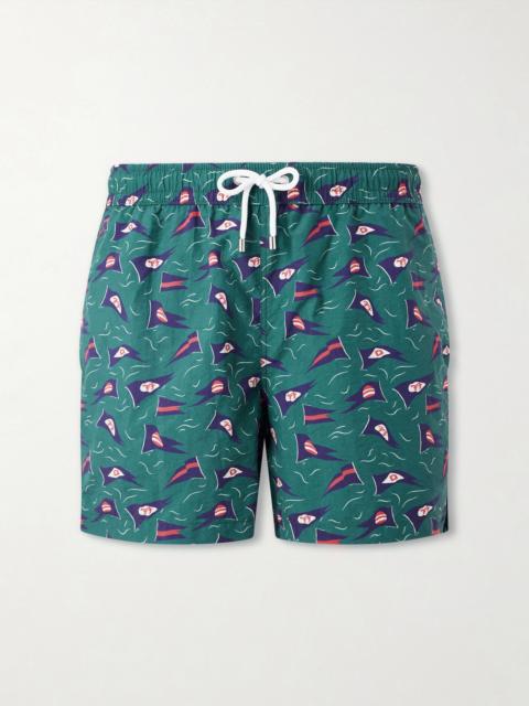 Drake's Straight-Leg Mid-Length Printed Swim Shorts
