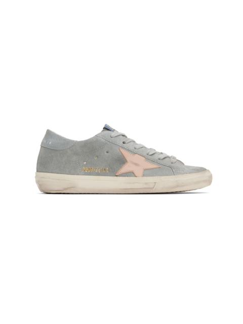 Golden Goose Gray & Pink Super Star Double Foxing Sneakers