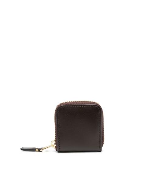 zipped leather wallet