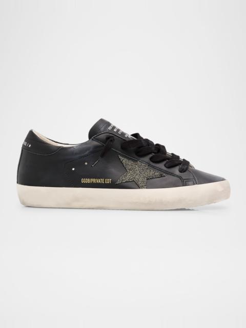 Golden Goose Super-Star Swarovski Leather Low-Top Sneakers