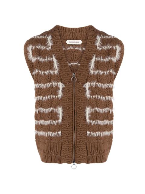 Thornham sleeveless knitted cardigan