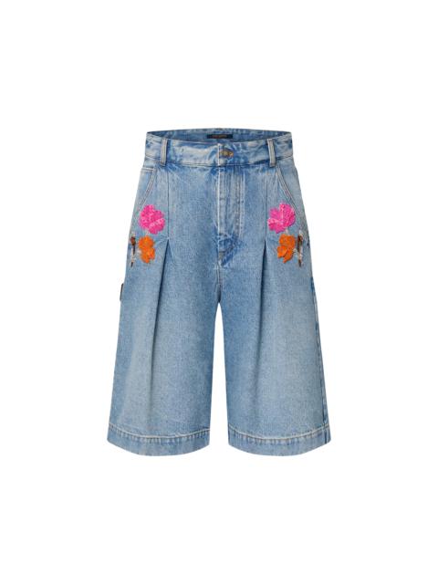 Louis Vuitton Embroidered Accent Bermuda Shorts