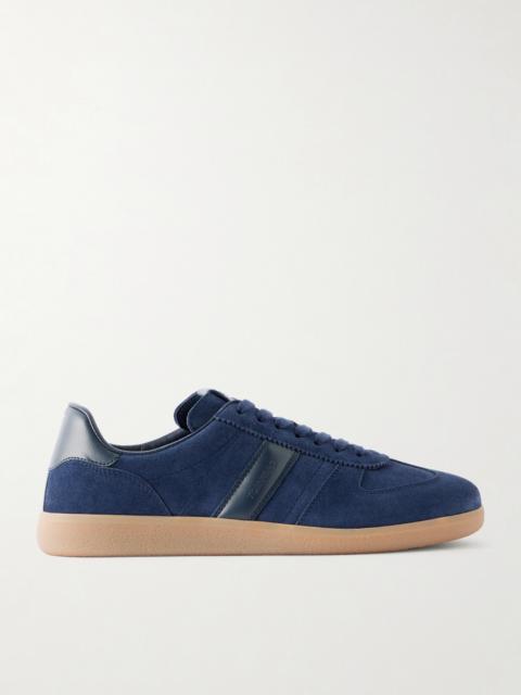 TOM FORD Leather-Trimmed Suede Sneakers